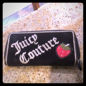 Juicy Couture Terry Cloth & Patent Leather Wallet